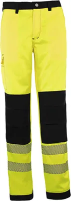 Produktbild von Korntex EOSTR | EOS Hi-Vis Workwear Trousers With Printing Areas - Farbe: Signal Yellow/Black - Größe: 90