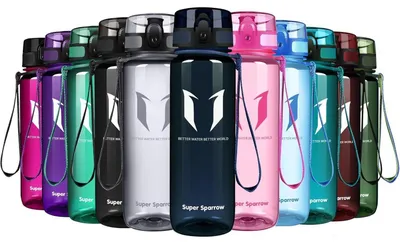 Produktbild von Trinkflasche Tritan BPA-frei 500 ml Glossy Blaubeere