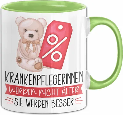Produktbild von Krankenpfelgerinnen Werden Nicht Älter Sie Werden Besser Krankenpfelgerin Geschenk Tasse Lustiger Spruch (Grün)