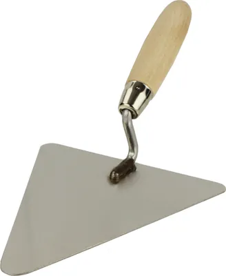 Produktbild von Berliner Maurerkelle Dreieckskelle Putzkelle Kelle Stukkateurkelle Edelstahl Ø 180 mm