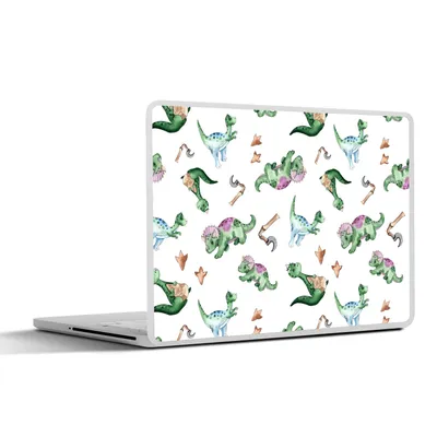 Produktbild von MuchoWow® Laptop Aufkleber Sticker Cover Dinosaurier - Muster - Kinderzimmer - Jungen - Mädchen - Kinder 40x30 cm - Laptop Dekoration - Selbstklebend