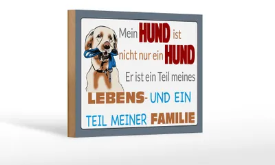 Produktbild von Holzschild Spruch 18x12cm Hund ist Teil meines Lebens