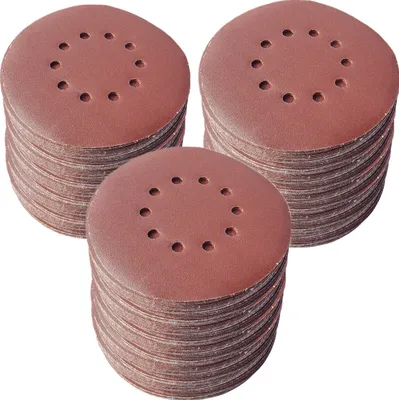 Produktbild von 25 Stück Ø225mm KLETT Schleifscheiben Körnung P80 Schleifblätter 10 Loch Exzenter Langhalsschleifer Schleifgiraffe Trockenbauschleifer BOHRFUX