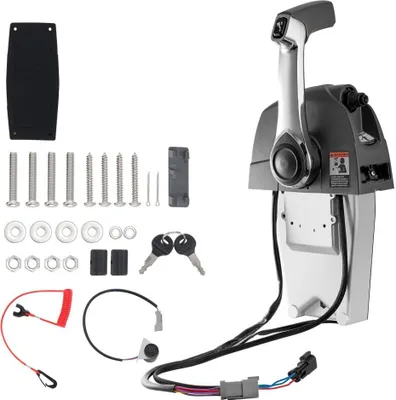 Immagine prodotto di Comando dell'acceleratore - Scatola di comando dell'acceleratore della barca Evinrude Johnson - Telecomando marino - Interruttore power trim - Cinghia di trasporto.