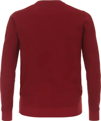 Immagine prodotto di REDMOND Maglia da uomo casual con manica lunga e scollo a V regolare rosso 6XL