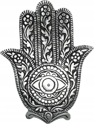 Produktbild von Räucherstäbchenhalter Hamsa aus poliertem Aluminium