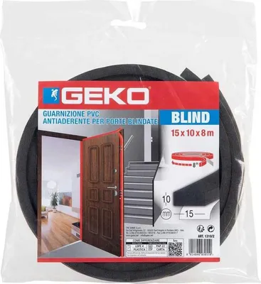 Image de Joint En Pvc Pour Portes Blindées Noir 15 Mm X 10 Mm X 8 M Joint En Pvc Pour Portes Blindées Noir 15 Mm X 10 Mm X 8 M - Geko