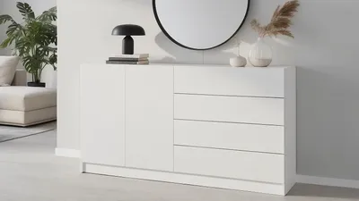 Produktbild von Kommode "Vaasa" 152cm, weiß-matt