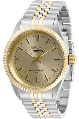 Obrázok produktu pre Invicta Specialty 29382 Pánske Hodinky - Quartz Hnací Mechanizmus - Nerezová Oceľ so Zlatým Ciferníkom - 43 mm
