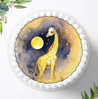 Produktbild von Für die Geburtstags Torte ein Tortenaufleger, Zuckerbild mit dem Motiv: Dschungeltiere, Essbares Foto für Torten, Fondant, Ø 20cm, 1235z
