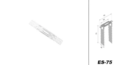 Produktbild von HEXIM Direktabhänger 75-250mm für CD 60/27 & Holzlattung Trockenbau Rigips Deckenabhänger (10 Stück, 75mm) Decke abhängen System Holz