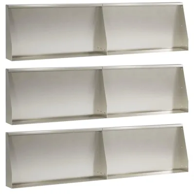 Immagine prodotto di vidaXL Muri di sostegno, 6 pezzi, 80 x 12 x 30 cm, acciaio inossidabile, argento