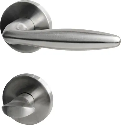 Produktbild von Südmetall WC-Türgriff-Garnitur Rosette Alison Edelstahl satiniert silber Ø 55 mm