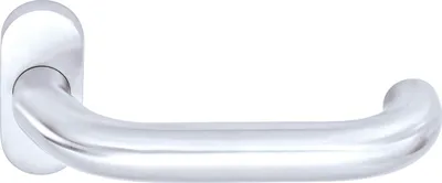 Produktbild von OGRO Drückerlochteil PREMIUM 8350 V/6620 - mit Rosette, Alu silber eloxiert