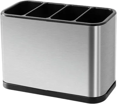 Produktbild von Besteckhalter mit 4 Fächern, Küchenutensilienhalter aus Edelstahl