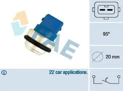 Produktbild von FAE Temperaturschalter Kühlmittelwarnlampe 35635 für VW Transporter IV Bus (70B, 70C, 7DB, 7DK, 70J, 70K, 7DC, 7DJ)