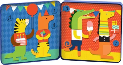 Produktbild von Petit Collage Party Animals Magnetisches Spielset Für Unterwegs Mehrfarbig  Mehrfarbig One Size