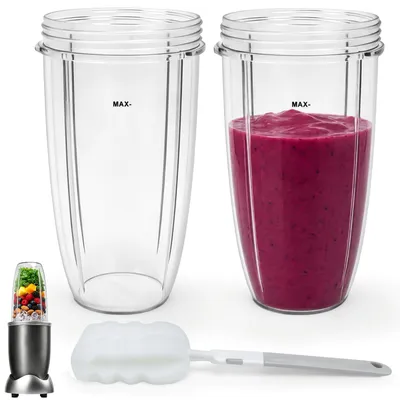 2er-Pack Mixerbecher 940 ml, transparent, spülmaschinengeeignet