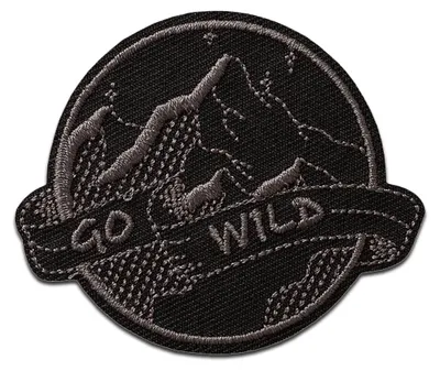 Produktbild von Mono Quick Go Wild Schwarz - Aufnäher, Bügelbild, Aufbügler, Applikationen, Patches, Flicken, zum aufbügeln, Größe: 5,5 x 6,5 cm