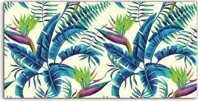 Produktbild von Coloray Acrylbild 100x50  Wandbild Acrylbilder Kunst Bild Tropische exotische Malerei