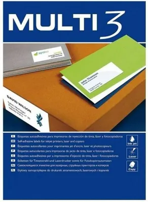 Zdjęcie produktu dla Etykiety do drukarki MULTI 3 białe proste 100 arkuszy 70 x 25,4 mm