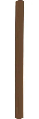 A single brown cardboard tube standing upright against a white background.
