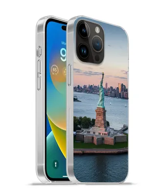 Produktbild von MuchoWow® Handyhülle Schutzhülle Hülle für Apple iPhone 14 Pro - Softcase New York - Freiheitsstatue - Skyline Silikon Softcase Handy Hülle - Umschlag