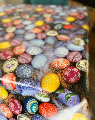 Produktbild von PVC Tischdecke Ostern Ostereier bunt Wachstuch - Eckig - Länge & Breite wählbar - abwaschbar, Größe:140 x 210 cm