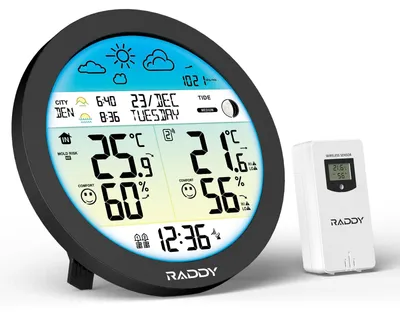 Produktbild von Kabelloses Wetterstation mit Außensensor und Thermometer-Hygrometer