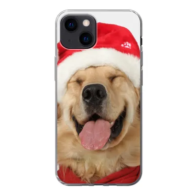 Produktbild von MuchoWow® Handyhülle Schutzhülle Hülle für iPhone 13 mini Hund - Lustig - Lachen - Kinder - Jungen - Mädchen Silikon Softcase Handy Hülle - Softcase