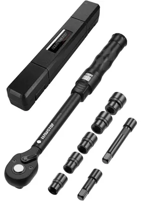 Image de Clé dynamométrique 1/2" de 30 à 210 Nm, coffret de 8 pièces comprenant des douilles et des rallonges