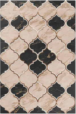 Produktbild von Arabeskenmarmor-Mosaik, marokkanischer Stil – Vinyl Fußmatte – 150x225 cm – Rutschfest, Pflegeleicht & Langlebig