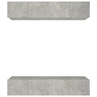 Produktbild von vidaXL TV-Schränke 4 Stk. Betongrau 80x30x30 cm Holzwerkstoff