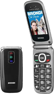 Zdjęcie produktu dla Brondi AMICO LEALE, Clamshell, Dual SIM, 6,1 cm (2.4"), 1,3 MP, 800 mAh, Czarny