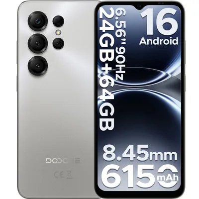 Produktbild von DOOGEE Note56 X Smartphone Handy, Android 16, 6,56" 90Hz, 6150mAh Akku, 24GB RAM+64GB ROM, 4G, 8MP, Gesichtserkennung, OTG, ohne Vertrag