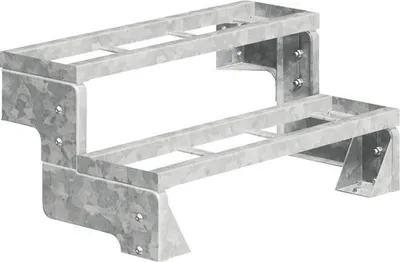 Produktbild von Aussentreppe Pertura Tallis ohne Geländer 2 Steigungen Einlegestufen 80 cm Metall