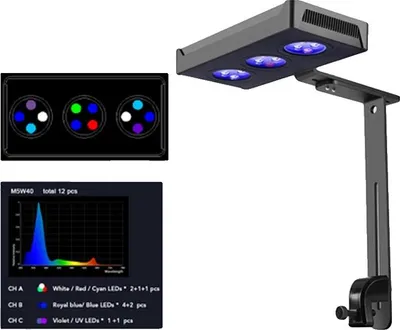 Obrázok produktu pre Osvetlenie akvária, LED, dotykové ovládanie, M029-40W-WIFI, zástrčka EÚ