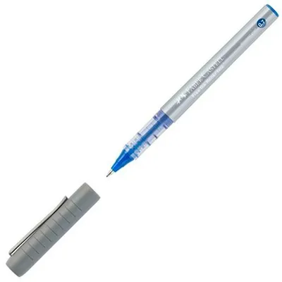 Produktbild von Faber-Castell 348151 – Tintenroller, 0,7 mm, blau. Packung mit 12 Stück.