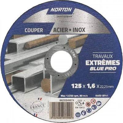 Image de Disque acier/inox NORTON extreme 125x1,6