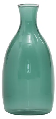 Vase, mundgeblasen, Borosilikatglas, 150 cl, lagunengrün, elegant