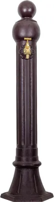 Produktbild von Standbrunnen 97cm Alu braun Brunnen Waschbecken Zapfsäule Antik-Stil