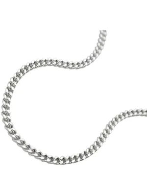 Produktbild von Kette 14mm Flachpanzerkette 2x diamantiert Silber 925 36cm silber 1,4mm