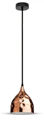 Produktbild von V-TAC VT-8170 LED-Kronleuchter-Tropfen-E27-Lampenfassung aus roségoldenem Metall, roségoldener Spiegel, D: 170 mm, SKU 3714