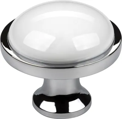 Produktbild von SOTECH Möbelknopf ANSGAR  Ø 34 mm Chrom poliert Porzellanknopf SOTECH