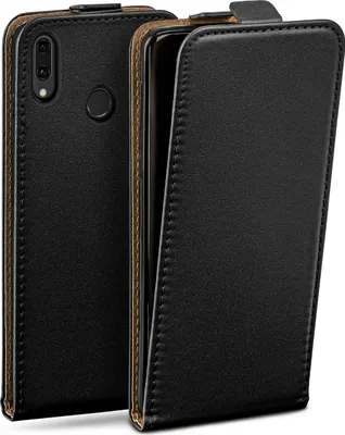 Produktbild von moex® Flip Case kompatibel mit Huawei Y9 (2019) - Hülle mit 360 Grad Schutz, Schwarz