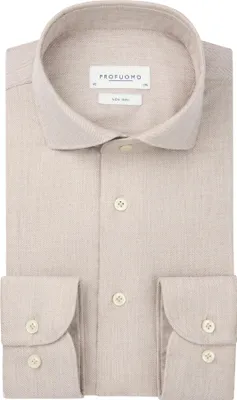 Produktbild von Profuomo Hemd beige meliert bügelfrei