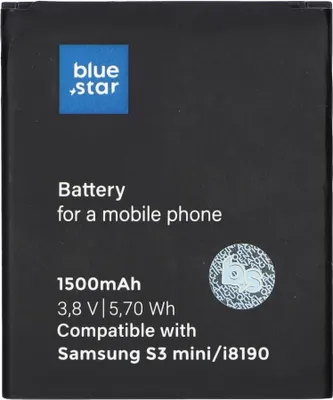 Immagine prodotto di BlueStar batteria ricaricabile telefono sostituzione batteria Samsung I8190 Galaxy S3 Mini Li-Ion 1500 mAh Analog EB-F1M7FLU