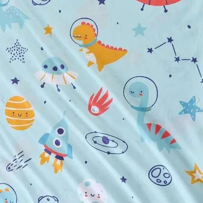 Zdjęcie produktu dla Kocyk niemowlęcy bawełniany 75×100 cm dziecięcy miękki niebieski