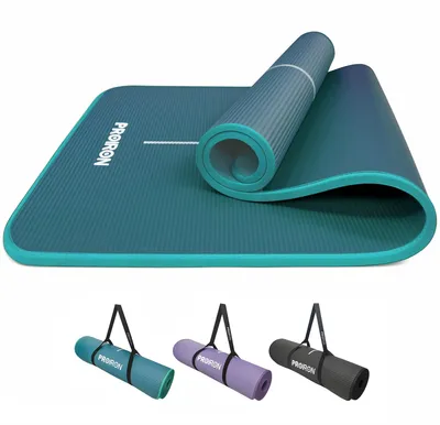 Zdjęcie produktu dla Mata do ćwiczeń Pilates, bardzo gruba pianka, 10 mm, z paskiem do przenoszenia
