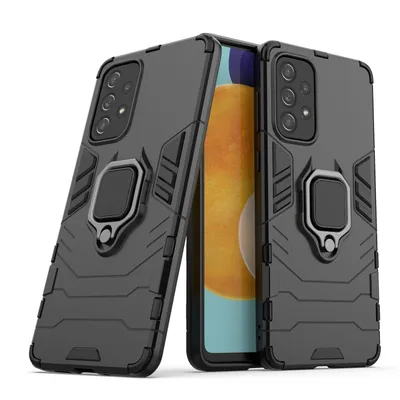 Produktbild von Ring Armor Tough Hybrid Case mit Magnethalterung fr Samsung Galaxy A73, Schwarz